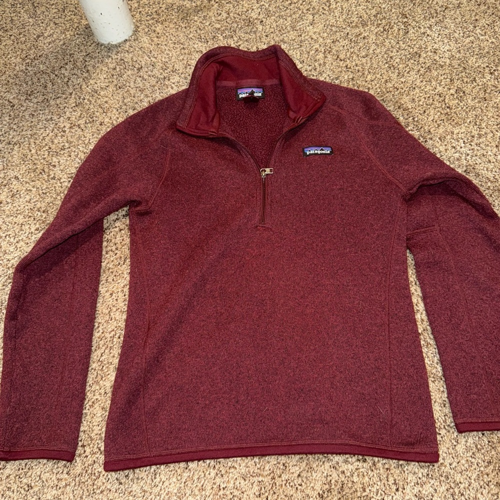 Patagonia Burgundy Quarter-Zip Pullover